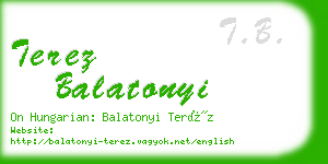 terez balatonyi business card